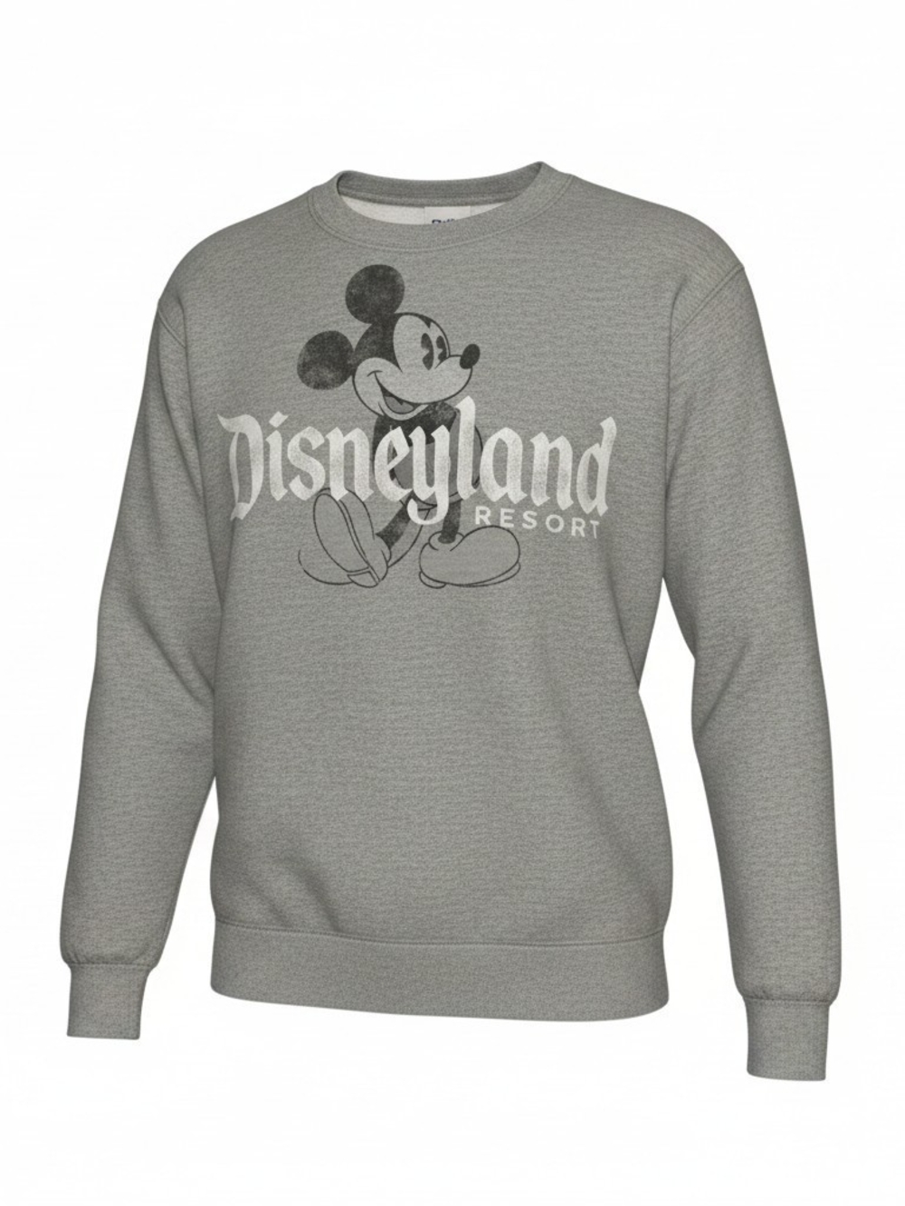 Disneyland Resort Mickey Mouse Gray Crewneck Sweatshirt Hanes Small S